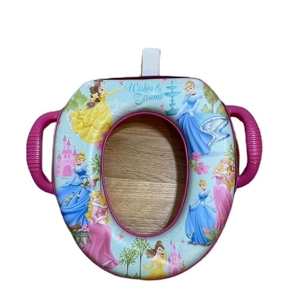 Disney Princess Cushion Potty Seat W/ Potty Hook Storage Hanger Kids Children